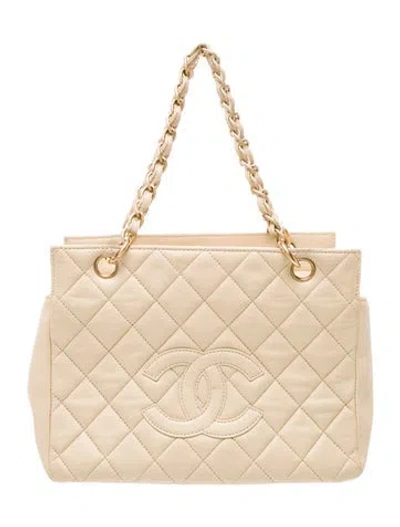 Pre-owned Chanel Petite Timeless Tote In Neutral