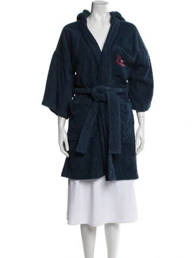 Pre-owned Chanel Pharrell Chanel 2019 Crystal Embellishments Robe In Blue