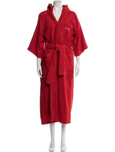 Pre-owned Chanel Pharrell Chanel 2019 Crystal Embellishments Robe In Red