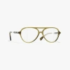 Chanel Pilot Eyeglasses In Olive