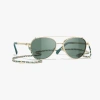 Chanel Pilot Sunglasses In Green