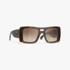 Chanel Pilot Sunglasses In Brown