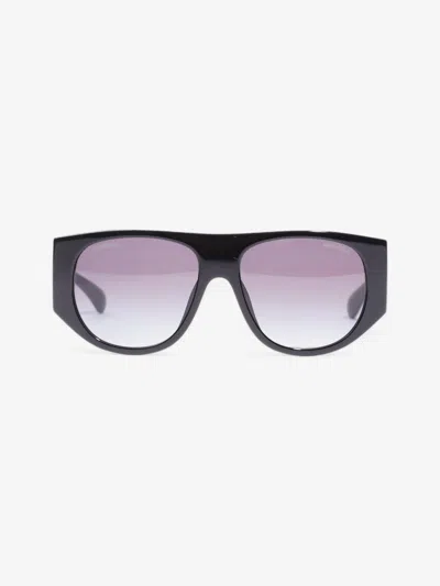 Pre-owned Chanel Pilot Sunglasses Acetate In Purple