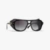 Chanel Pilot Sunglasses In Black