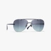 Chanel Pilot Sunglasses In Dark Blue 
