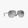 Chanel Pilot Sunglasses In Gold & Black 