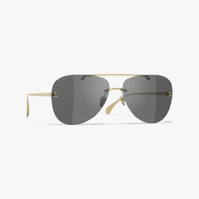 Chanel Pilot Sunglasses In Gray