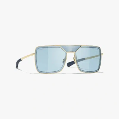 Chanel Pilot Sunglasses In Blue