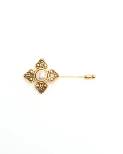 Pre-owned Chanel Pin Pearl Brooch In Multi