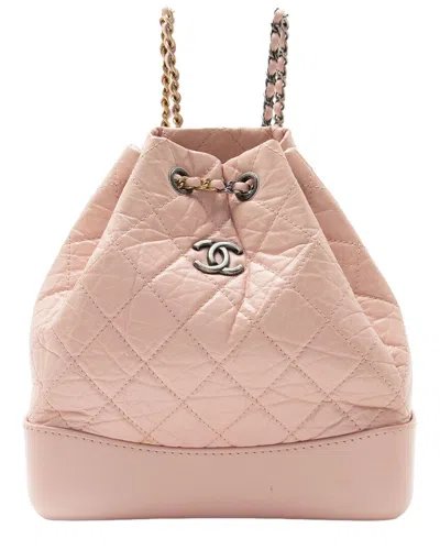 Chanel Pink Aged Calfskin, Leather Gabrielle Small Backpack (authentic Pre-  Loved)