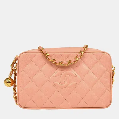 Pre-owned Chanel Pink Calfskin Camera Bag