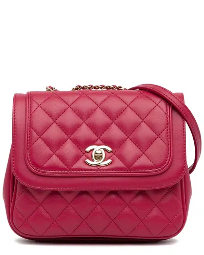 Pre-owned Chanel Pink Calfskin Small Lovely Day Flap (authentic Pre-loved)