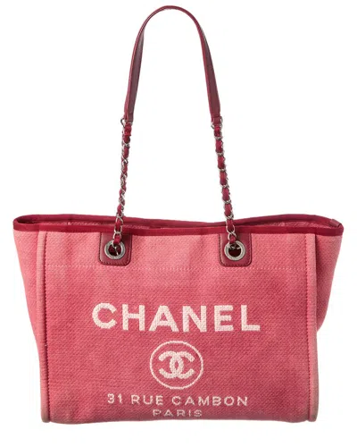 Pre-owned Chanel Pink Canvas Deauville (authentic Pre-loved)