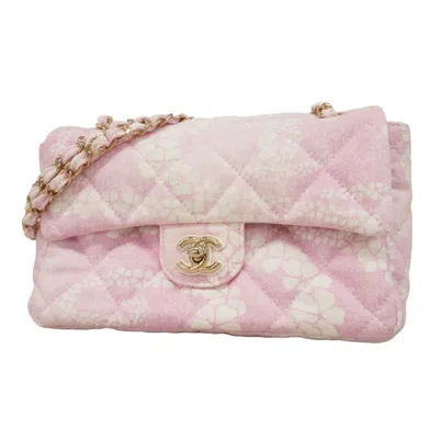 Pre-owned Chanel Pink Canvas Shoulder Bag () In Multi