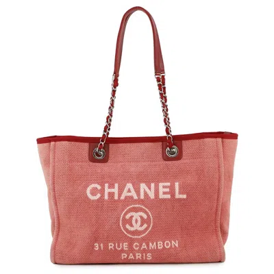 Pre-owned Chanel Pink Canvas Tote Bag ()