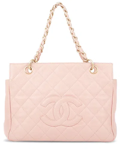 Pre-owned Chanel Pink Caviar Leather Petit Timeless Tote (authentic Pre-loved)