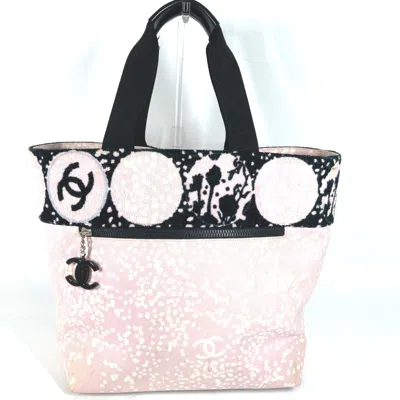 Pre-owned Chanel Pink Cotton Shoulder Bag ()