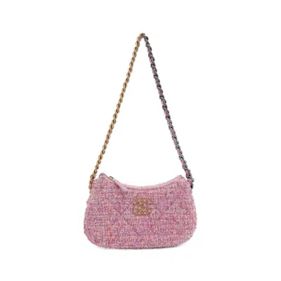 Pre-owned Chanel Pink Cotton Shoulder Bag ()