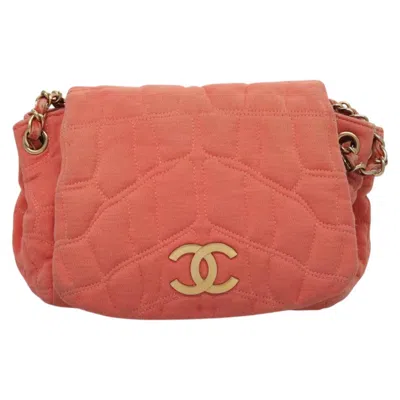 Pre-owned Chanel Pink Cotton Shoulder Bag ()