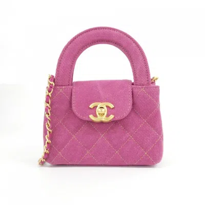 Pre-owned Chanel Pink Denim Shoulder Bag ()