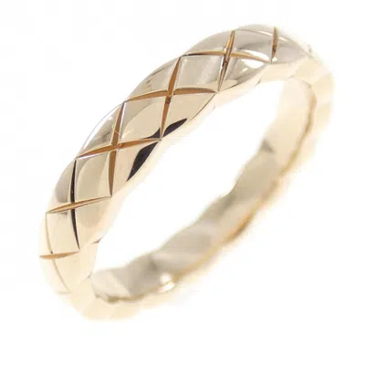 Pre-owned Chanel Pink Gold (18k) Band Ring ()