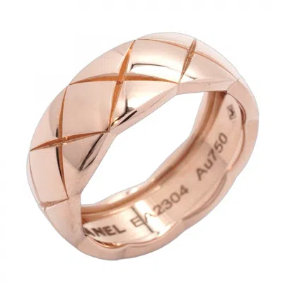 Pre-owned Chanel Pink Gold (18k) Band Ring () In Multi