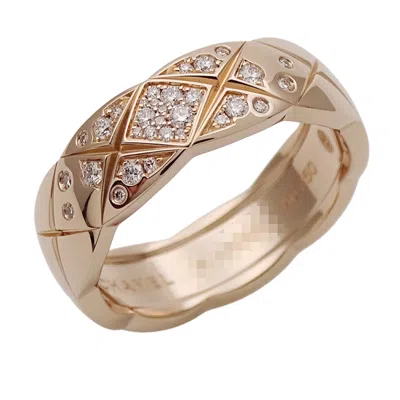 Pre-owned Chanel Pink Gold Pink Gold (18k) Band Ring ()