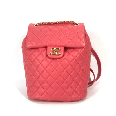 Pre-owned Chanel Pink Leather Backpack ()