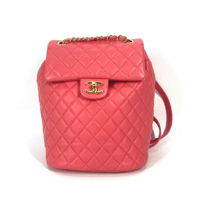 Pre-owned Chanel Pink Leather Backpack ()
