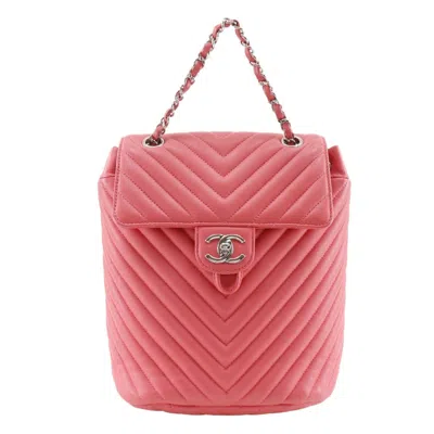 Pre-owned Chanel Pink Leather Backpack ()