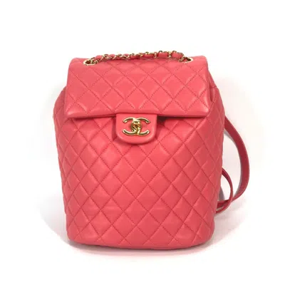Pre-owned Chanel Pink Leather Backpack ()