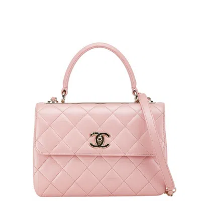 Pre-owned Chanel Pink Leather Handbag Shoulder Bag ()