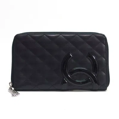 Pre-owned Chanel Pink Leather Long Wallet (bi-fold) () In Multi