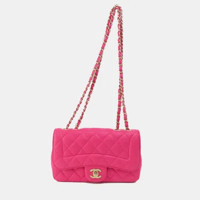 Pre-owned Chanel Pink Leather Mini Mademoiselle Chic Shoulder Bag