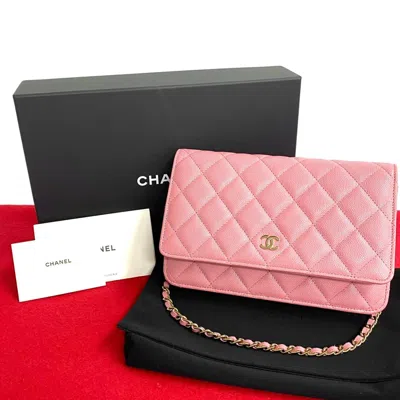 Pre-owned Chanel Pink Leather Shoulder Bag ()