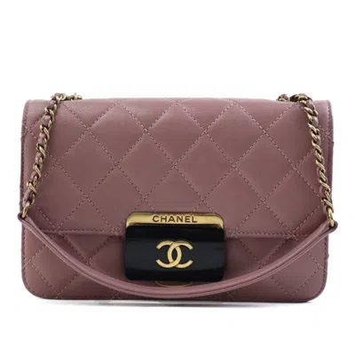 Pre-owned Chanel Pink Leather Shoulder Bag ()