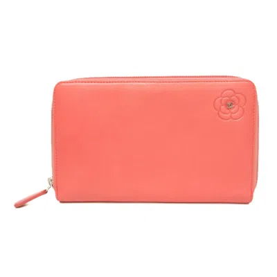 Pre-owned Chanel Pink Leather Wallet  ()