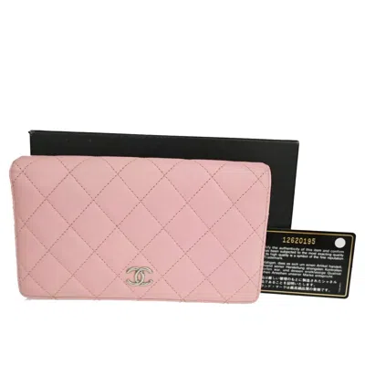 Pre-owned Chanel Pink Leather Wallet  ()