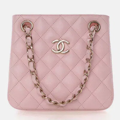 Pre-owned Chanel Pink Mini Bucket Bag