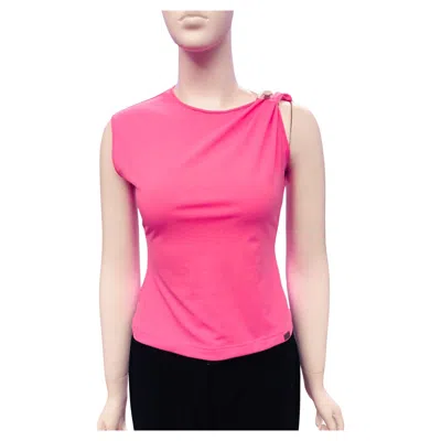 Pre-owned Chanel Pink Nylon Spandex Sleeveless Top