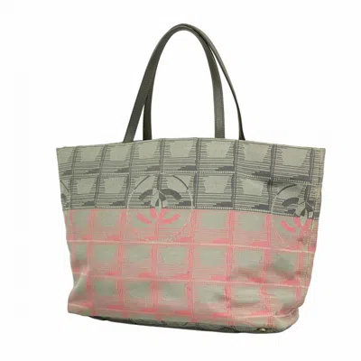 Pre-owned Chanel Pink Nylon Tote Bag () In Multi