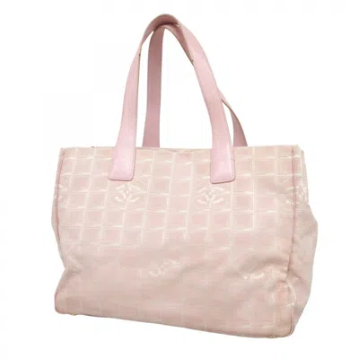 Pre-owned Chanel Pink Nylon Tote Bag () In Multi