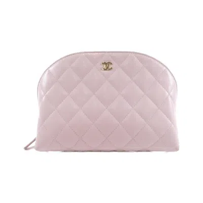 Pre-owned Chanel Pink Pink Grained Calfskin Pouch () In Multi