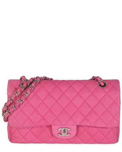 Pre-owned Chanel Pink Quilted Caviar Medium Classic Double Flap Handbag (authentic Pre-  Loved)