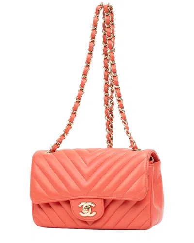 Pre-owned Chanel Pink Quilted Lambskin Classic Single Flap (authentic Pre-loved)