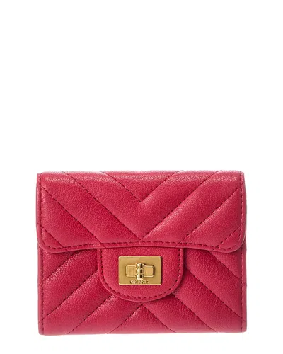 Pre-owned Chanel Pink Quilted Leather 2.55 Card Case (authentic Pre-loved)