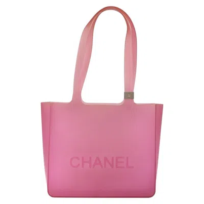Pre-owned Chanel Pink Rubber Tote Bag ()