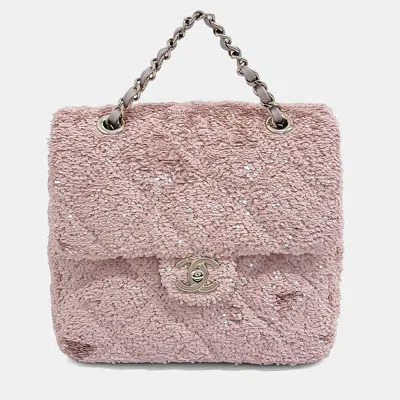 Pre-owned Chanel Pink Sequins Backpack
