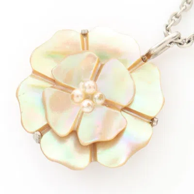 Pre-owned Chanel Pink Shell Stainless Steel Necklace () In Multi