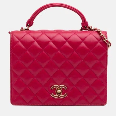 Pre-owned Chanel Pink Small Quilted Lambskin Citizen Chic Flap